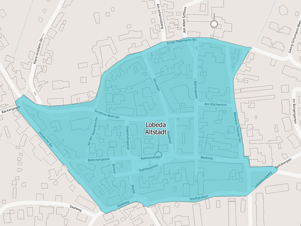Karte des Fördergebietes Lobeda-Altstadt