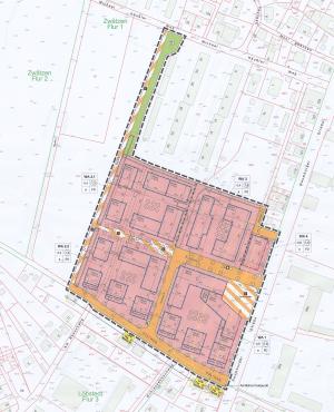 Beispiel für einen Bebauungsplan der Stadt Jena