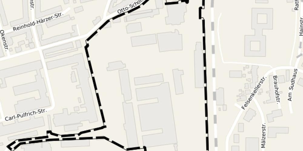 Kartenausschnitt mit Geltungsbereich des vorhabenbezogenen Bebauungsplans VBB-J 43 "Neue Carl-Zeiss-Promenade"