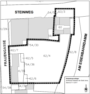 Lageplan mit Geltungsbereich des Vorhabenbezogenen Bebauungsplans
